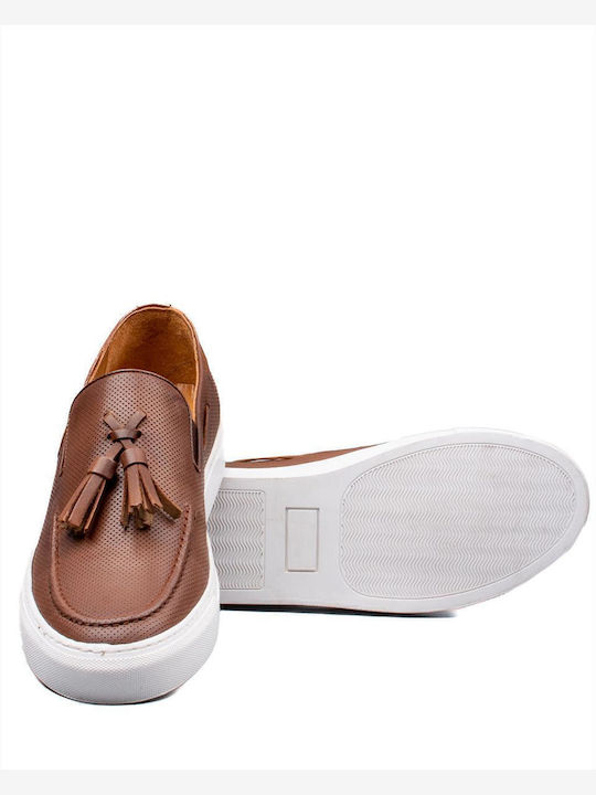 Δερμάτινα Ανδρικά Loafers σε Μπλε Χρώμα