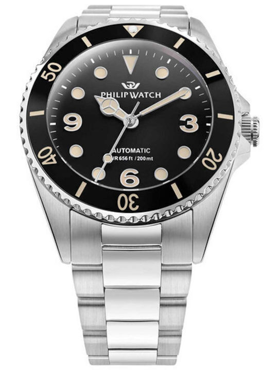 Philip Watch Ρολόι Αυτόματο με Μεταλλικό Μπρασελέ Philip Watch Ρολόι Αυτόματο με Μεταλλικό Μπρασελέ