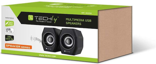 Techly SP-320STy Computerlautsprecher 2.0 mit Leistung 6W in Schwarz Farbe