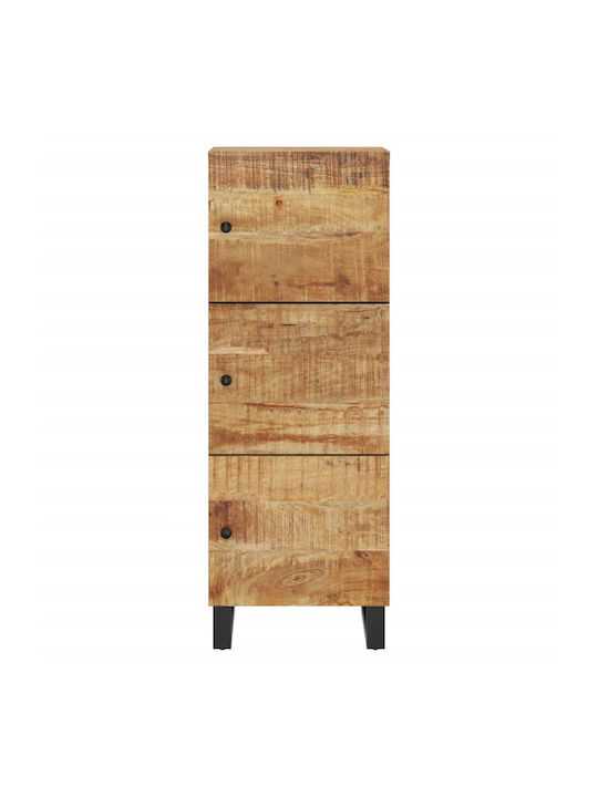 vidaXL Büroaufbewahrungsschrank aus Massivholz Natürlich 40x33x110cm