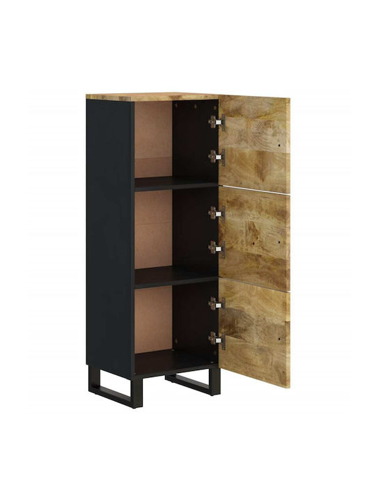 vidaXL Büroaufbewahrungsschrank aus Massivholz Natürlich 40x33x110cm