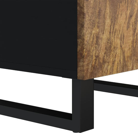 vidaXL Büroaufbewahrungsschrank aus Massivholz Natürlich 40x31x75cm