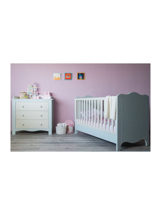 Rigel Dulap cu Sertare pentru Bebeluși cu 3 Sertare Roz 100x52x90cm