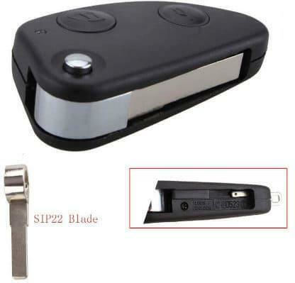 Foldable Car Key Shell with Blade with 2 Buttons for Alfa Romeo