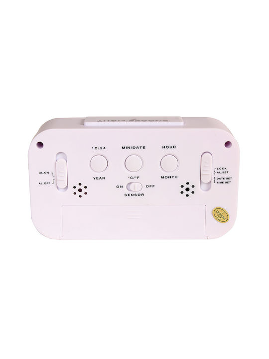 Keskor Tabletop Digital Clock with Alarm Fuchsia 84400-4