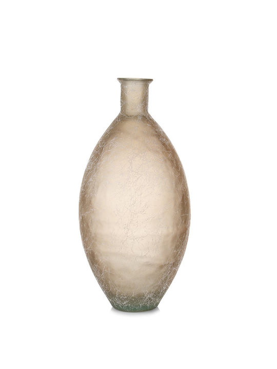 Kaemingk Glass Vase Camel Καφέ 29x29x59cm