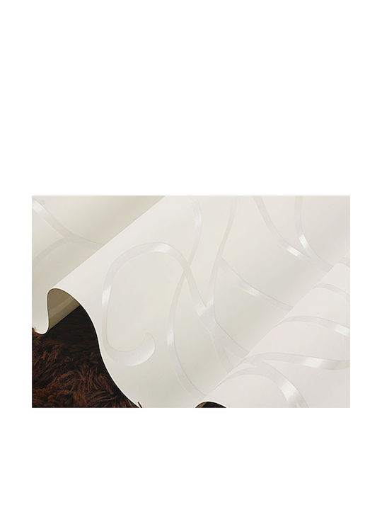 Tapet de Perete 1000x53cm White Lines Albă
