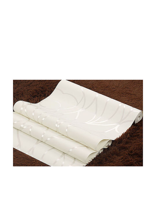 Tapet de Perete 1000x53cm White Lines Albă