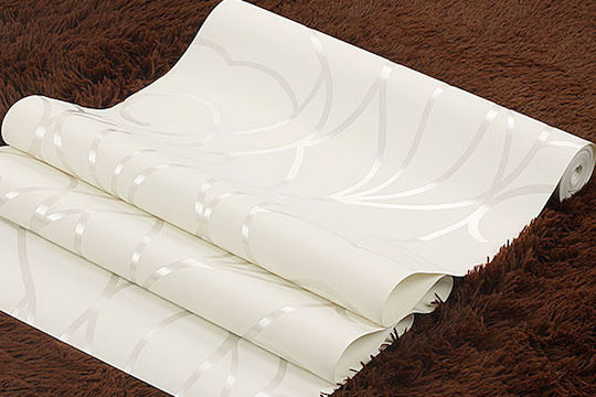 Tapet de Perete 1000x53cm White Lines Albă