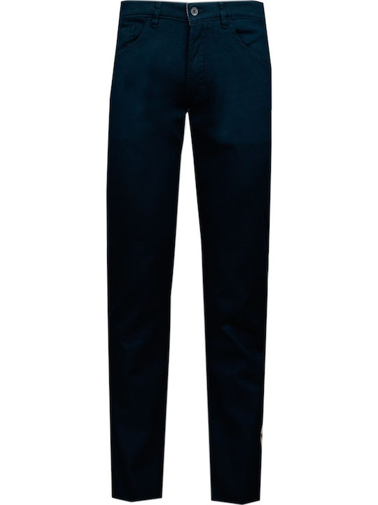 Trousers Chino Elastic in Regular Fit Navy Blue