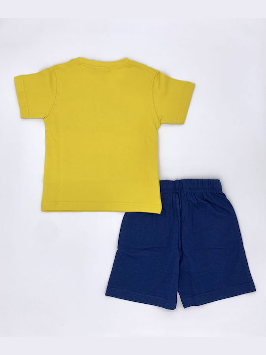 Domer Kinder Set mit Shorts Sommer 2Stück Gelb