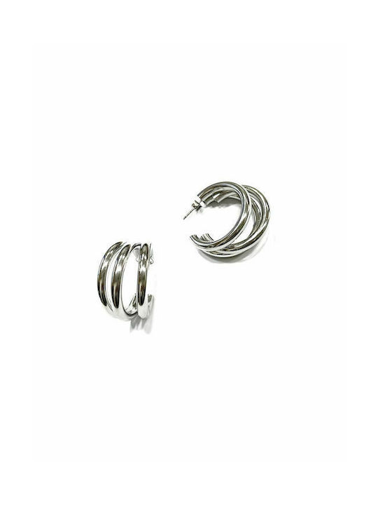 Tatu Moyo Earrings Hoops made of Steel Gold Plated