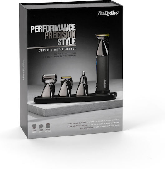 Babyliss Performance Precision Style Super-X Professionell Wiederaufladbar Haarschneidemaschine Schwarz 214644