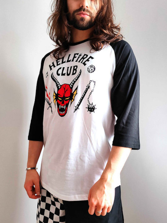 4 Tricou Clubul Hellfire Alb Bumbac