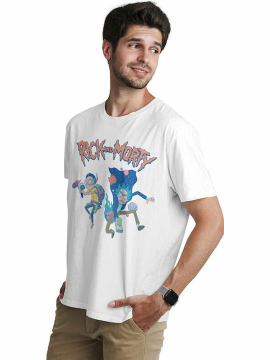 Heroes INC T-shirt Rick und Morty Weiß Baumwolle Heroes INC T-shirt Rick und Morty Weiß Baumwolle