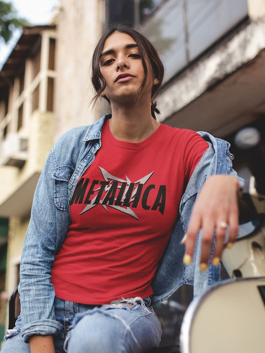 Softworld Star Logo T-shirt Metallica Red mnsl1-100523 Softworld Star Logo T-shirt Metallica Red mnsl1-100523