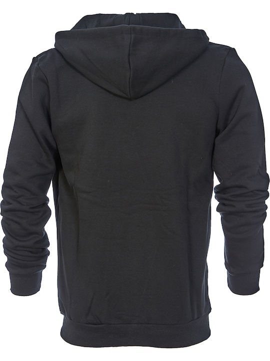 Rock Deal Kawasaki Hooded Jacket Black Cotton Printed Blouse