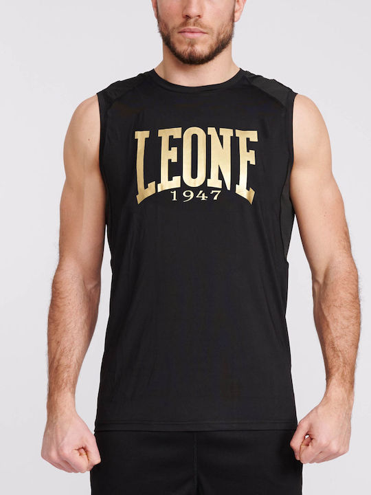 Leone 1947 Herren Sportliches Kurzarmshirt Schwarz