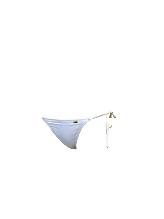 Apple Boxer Bikini Slip with Ties White