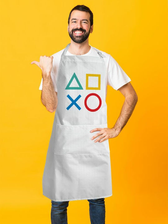 Koupakoupa Ποδιά Κουζίνας Λευκή KP_7184_APRON-BBQ-ADULT