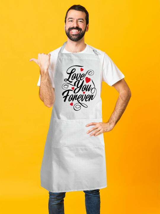 Koupakoupa Love you forever Apron White