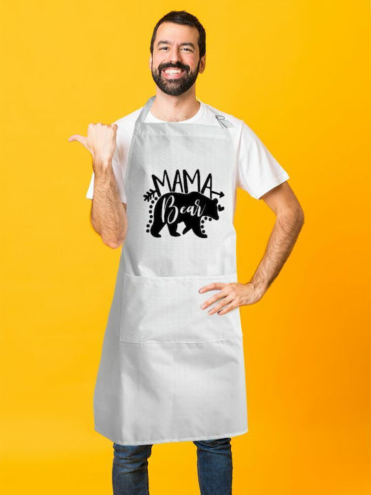 Koupakoupa Mama Bear Küchenschürze Weiß KP_3003_APRON-BBQ-ADULT 1Stück