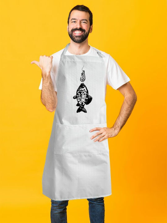 Koupakoupa Șorț de Bucătărie Albă KP_8715_APRON-BBQ-ADULT 1buc