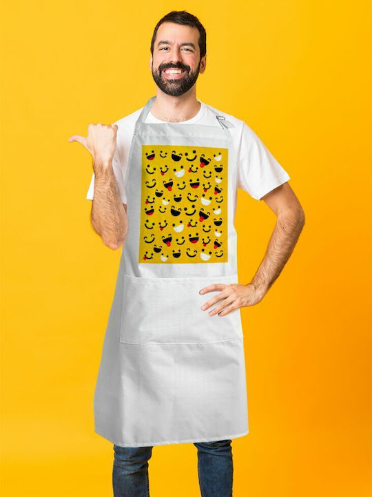 Koupakoupa Ποδιά Κουζίνας Λευκή KP_546_APRON-BBQ-ADULT