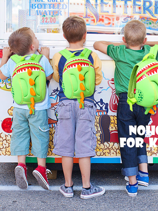 NOHOO Schulranzen Rucksack Kindergarten Grüne 23,5 x 14 x 30cm