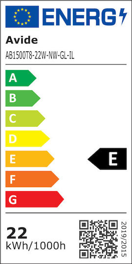 Avide AB1500T8-22W-NW-GL-IL Λάμπα LED 22W Τύπου Φθορίου 150εκ. για Ντουί G13 και Σχήμα T8 Φυσικό Λευκό 640lm