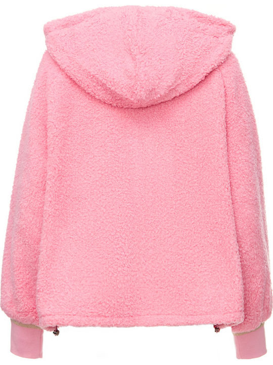 Hero Women's Cardigan with Zipper Pink