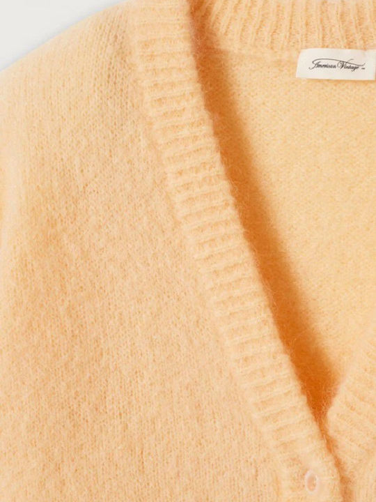 PINO19D Cardigan Scurt Pentru Femei Cu Nasturi Bej