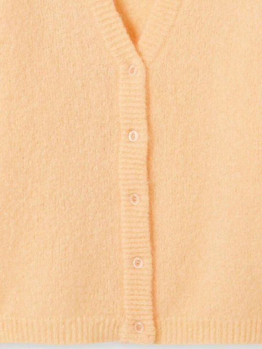 PINO19D Cardigan Scurt Pentru Femei Cu Nasturi Bej