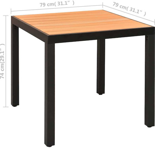Garten- und Outdoor-Möbelsets für kleinen Raum 3 Stück Schwarz