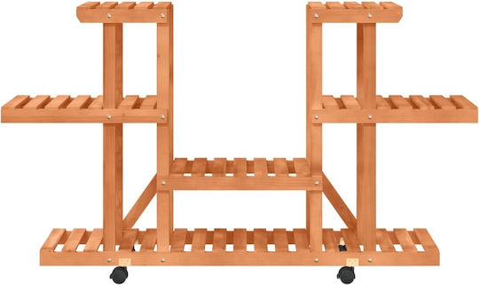 vidaXL Ραφιέρα Γλάστρας Ξύλινη Καφέ 110x25x78εκ.