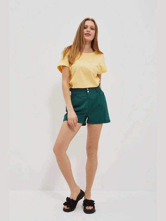 Make your image Women's Summer Blouse Short Sleeve Yellow