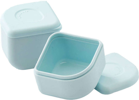 Baby Oliver Set Essgeschirr aus Silikon Blau 2Stück