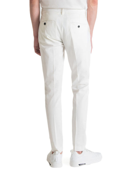 BRYAN Trousers Chino Elastic in Skinny Fit White