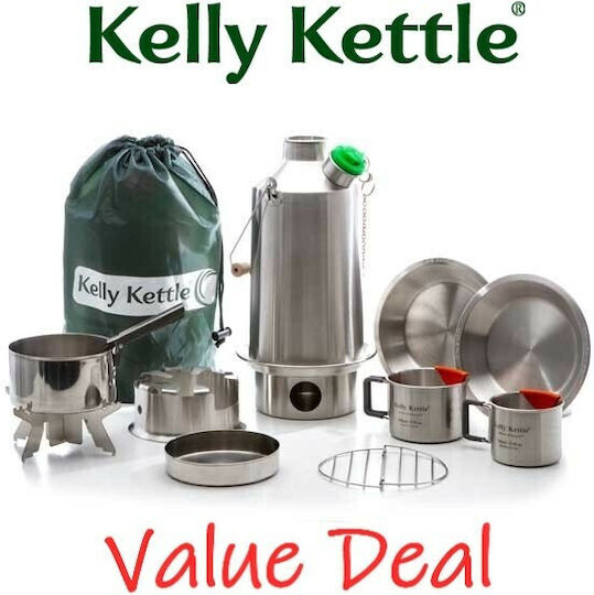 Kelly Kettle Set de vase de gătit pentru Camping 1.6lt