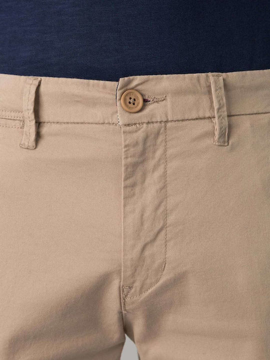 Trousers Chino Elastic in Slim Fit Beige