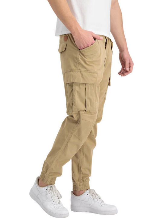 Trousers Cargo in Straight Line Beige
