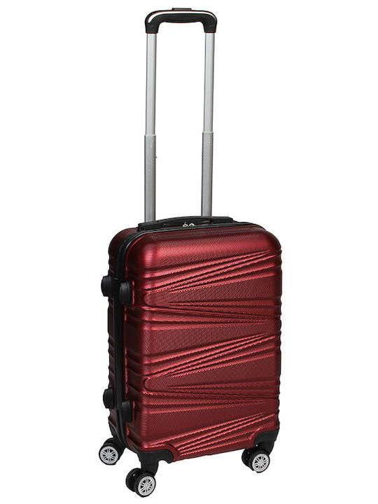 Keskor Cabin Travel Suitcase Hard Burgundy with 4 Wheels Height 56cm 16634-3