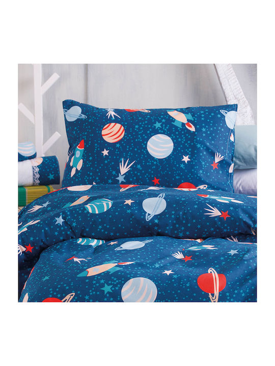 Rythmos Space Odyssey Kids Cotton Pillowcase 50x70cm Blue 203-101-2107
