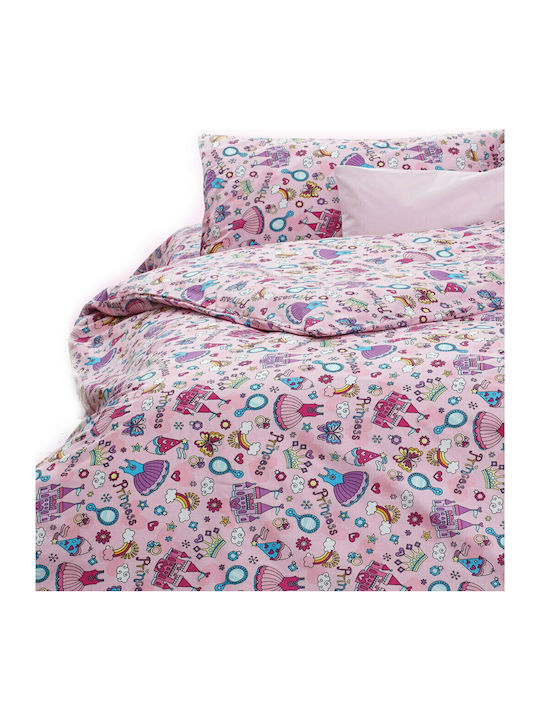 Borea Πριγκίπισσα Π-23 Baby Quilt Beidseitig Mikrofaser Rosa 110x140cm 034101111034