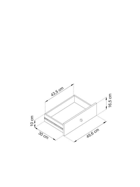Έπιπλο Τηλεόρασης Mono Μπεζ Μ153.4xΠ39xΥ56cm