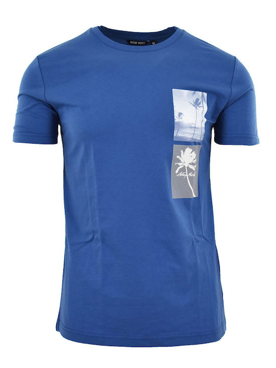 Antony Morato Men's Short Sleeve T-shirt Blue