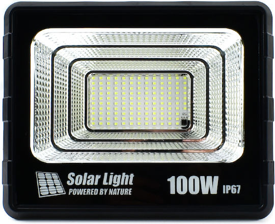 Waterproof Solar LED Floodlight 100W Cold White 6500K with Motion Sensor and Remote Control IP67