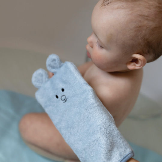 Babyono Βρεφικό Γάντι Μπάνιου Μωβ