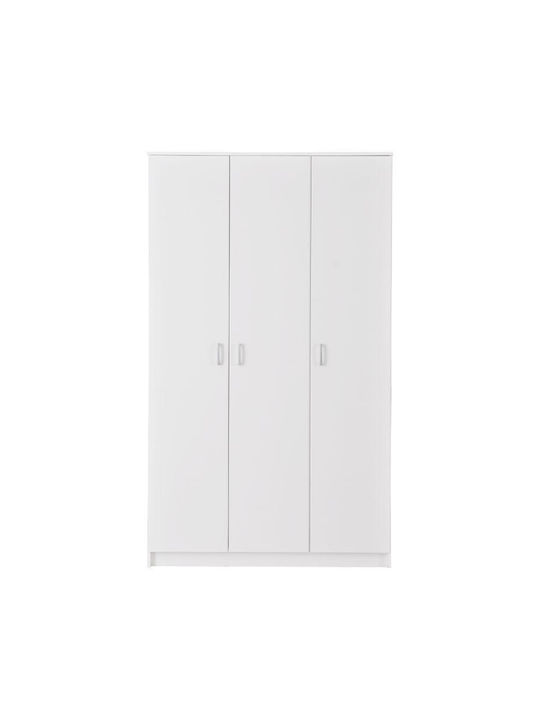 Ușă triplă Dulap de Haine Hana Alb 120x52x205cm