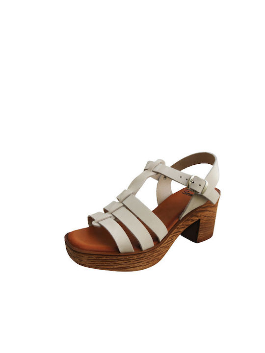 Studio Scarpa Leather Anatomical Ice-coloured Anatomical Sandals Spanish Made